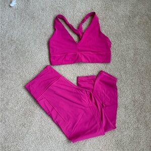 Bright pink athleta transcend leggings - XL
